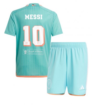 Inter Miami Lionel Messi #10 Tredje Kläder Barn 2024-25 Kortärmad (+ Korta byxor)